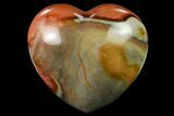 Wide, Polychrome Jasper Heart - Madagascar #167329-1